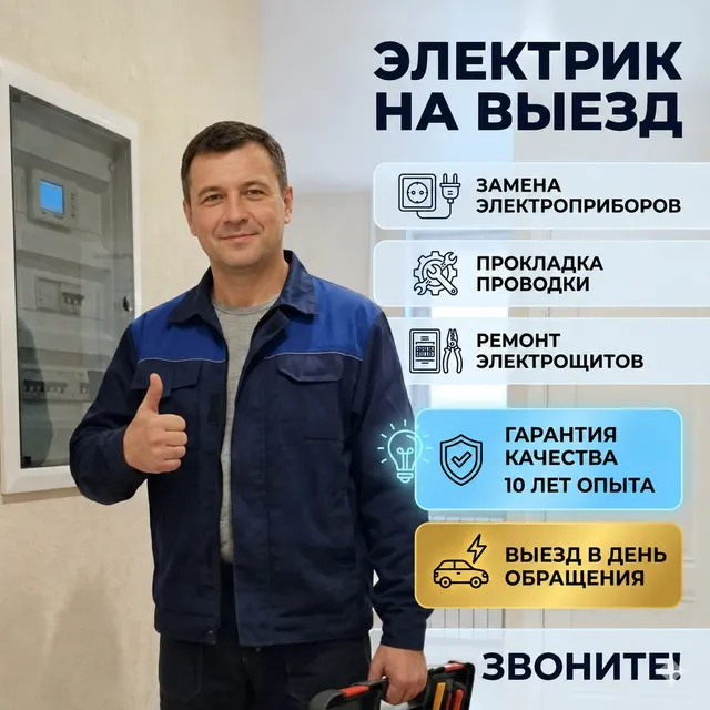 Электрик. Установка розеток. Замена электрики